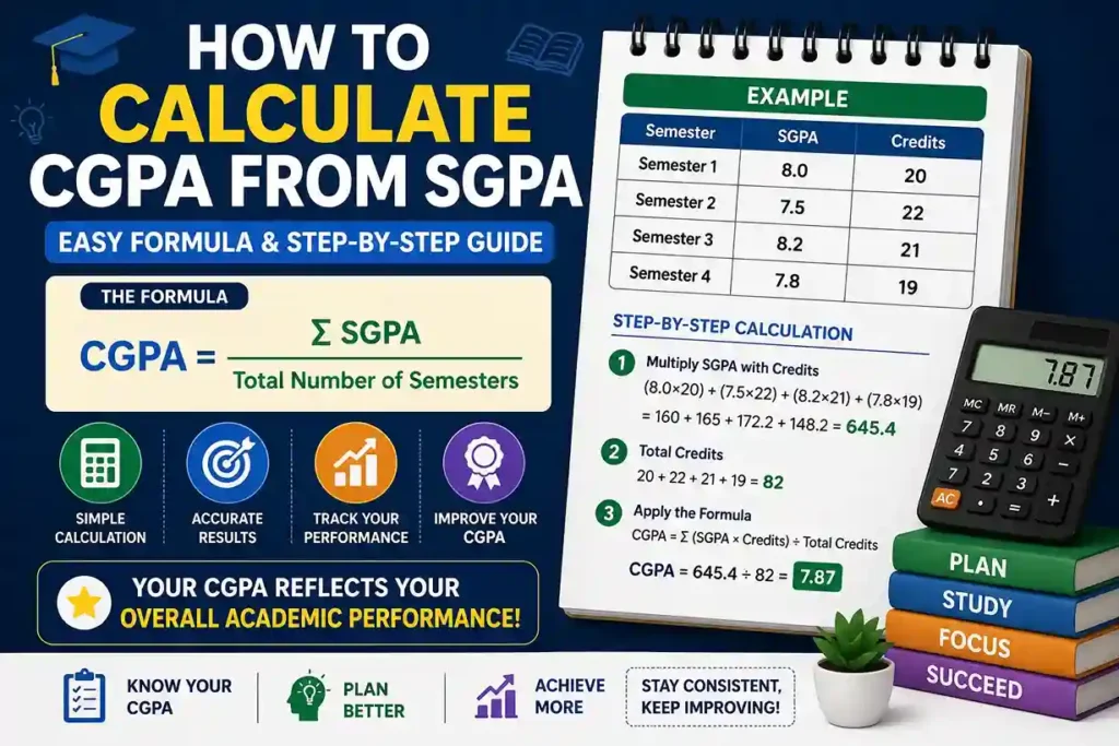 How to calculate cgpa from sgpa